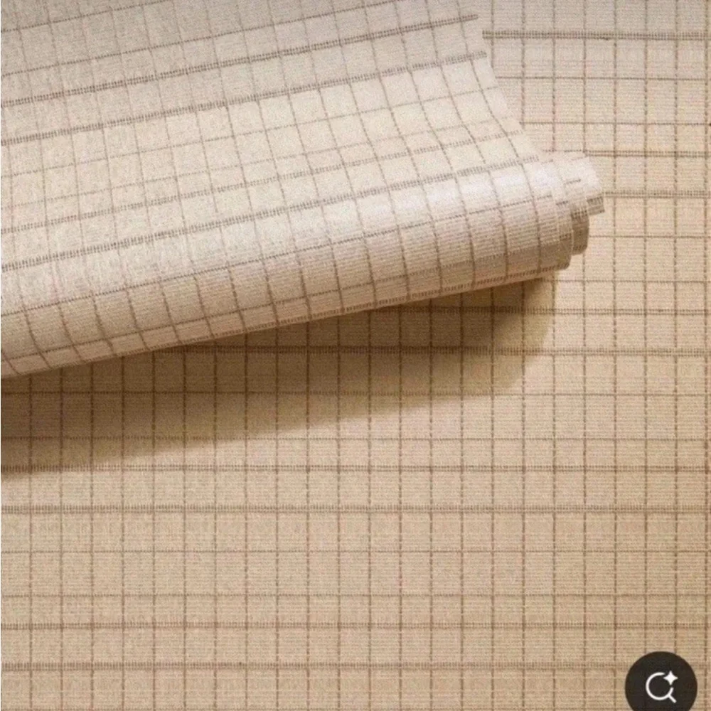 NEW 3 rolls Serena & Lily Jute Windowpane Wallcovering-Metallic Natural